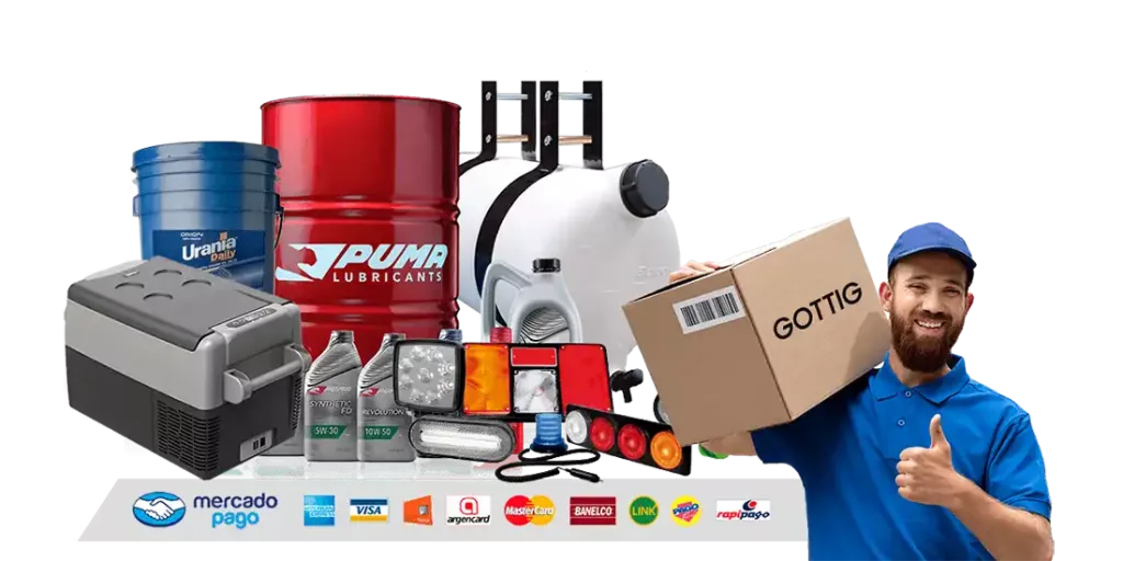 productos de la tienda Gottig , accesorios, lubricantes, combustibles.